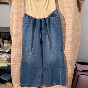 Indigo Blue Women's Midwash Wide-Leg Jeans